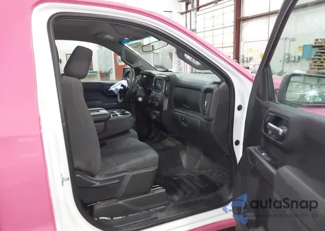 2021 Chevrolet Silverado 1500 2Wd Long Bed Wt из США, поврежденный, VIN 3GCNWAEFXMG396124